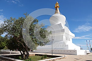 Enlightment stupa of Benalmadena near Malaga in Spain