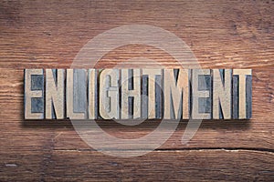 Enlightment word wood