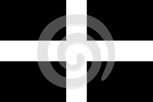 Enlish flag in black and white, Flag of England