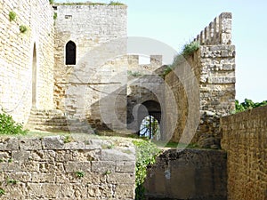 Enna, Sicily may 5 2017 A view of the interior of Enna`s lombard`s castle