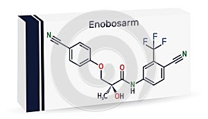 Enobosarm, ostarine molecule. It is non-steroidal agent with anabolic activity, selective androgen receptor modulator SARM. photo