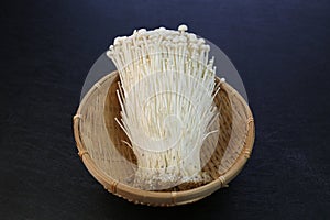 Enokitake mushroom [long thin white mushroom]