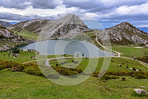 Enol Lake from La Picota photo