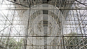 Enormous scaffolding for a bridge