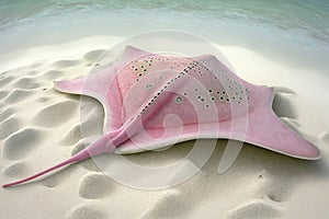 Enormous, Spectacular Pink Whipray Discovered Unprecedented Sight Dazzles Scientists. Generative AI