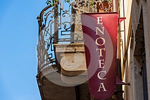 Enoteca - An Italian Sign of the Wine Shop