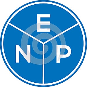 ENP letter logo design on white background. ENP creative circle letter logo concept. ENP letter design