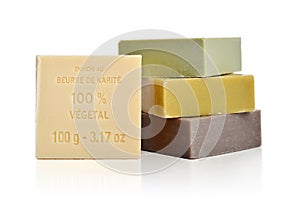 Enriched with Shea Butter 100% vegetal soaps