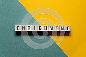 Enrichment - word concept on cubes