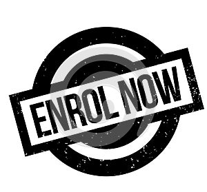 Enrol Now rubber stamp