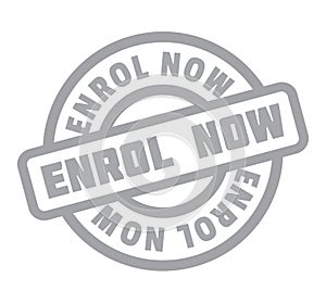 Enrol Now rubber stamp