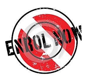 Enrol Now rubber stamp