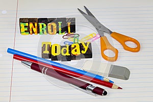 Enroll today register sign up join registration school enrollment employment photo