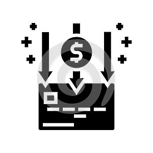 enrollment card glyph icon vector illustration