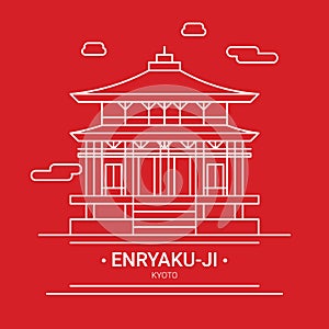 Enryaku-ji. Vector illustration decorative design