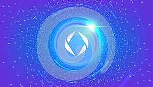 Ens coin cryptocurrency concept banner background