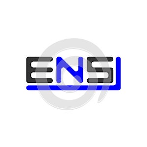 ENS letter logo creative design with vector graphic, ENS