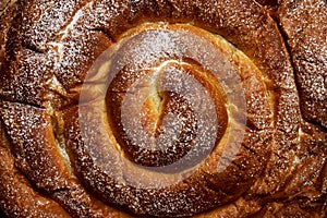 Ensaimada, a pastry typical of Mallorca, Spain photo