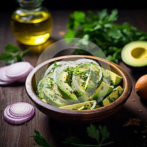 Ensalada de Aguacate: Refreshing Avocado Salad with Onion and Lime photo