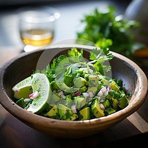 Ensalada de Aguacate: Refreshing Avocado Salad with Onion and Lime photo