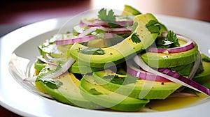 Ensalada de Aguacate: Refreshing Avocado Salad with Onion and Lime photo