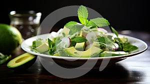 Ensalada de Aguacate: Refreshing Avocado Salad with Onion and Lime photo