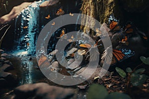 ense graphicsFairy Tale Insects Play Tag by Stunning Waterfall in Hyper-Detailed Unreal Engine 5 Graphics photo