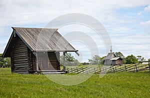 Ensemble of Kizhi Pogost and objects of wooden architecture.