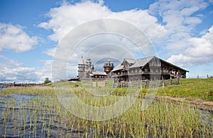 Ensemble of Kizhi Pogost and objects of wooden architecture.