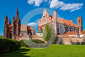 Ensemble of st Anne and Bernardine church. Vilnius, Lithuania.