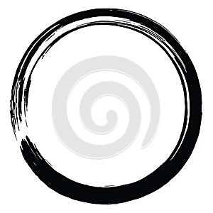 Enso Zen Brush Circle Vector Illustration photo