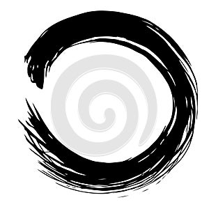 Enso Zen Brush Stroke Japanese Art Vector Brush