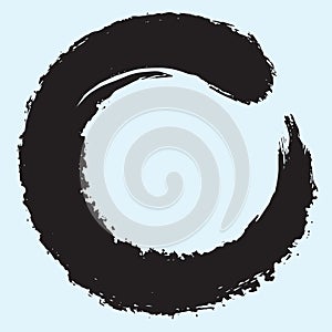 Enso Zen Brush Vector Illustration