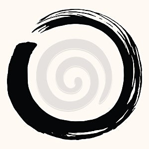 Enso Zen Circle Brush Logo Vector Illustration Icon Design