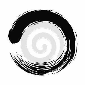 Enso Zen Circle Brush Vector Illustration Icon