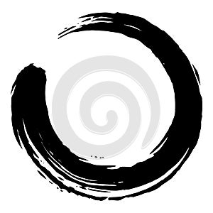 Enso Zen Japanese Circle Brush Vector Design Illustration Ink Vector Art