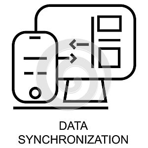 Data Synchronization Icon. Vector Icon Design