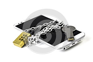 Ensuring smartphone by chain and pulley