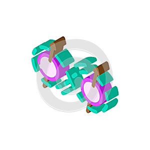 entanglement quantum technology isometric icon vector illustration photo