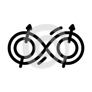 entanglement quantum technology line icon vector illustration photo