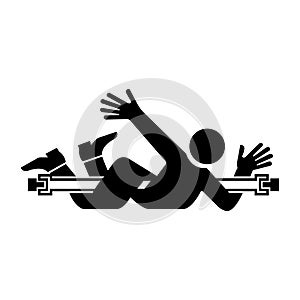 Entanglement Rotating Shaft Black Icon,Vector Illustration, Isolate On White Background Label. EPS10