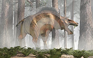 Entelodon in a Forest