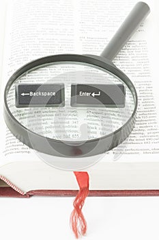 Enter and Backspace Computer Keys on a Lens