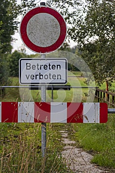Enter banned street sign from Germany
