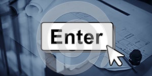 Enter Click Open Load Page Concept