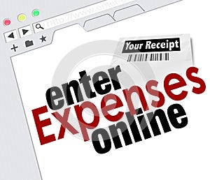 Enter Expense Report Online Receipts Reimbursement Website photo