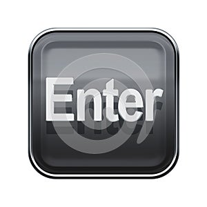 Enter icon glossy grey.