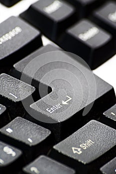 Enter key focused on a keyboard