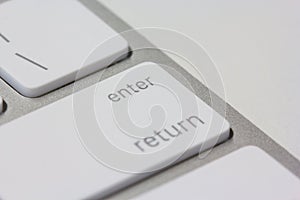 Enter key in a keyboard Closeup