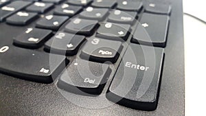Enter pad selective and blured numer pad on keyboard pad